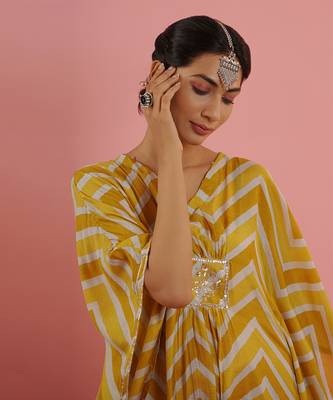 Yellow kaftaan set 5