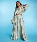 Pista green skirt set