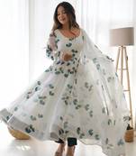 Tabby Organza Silk Fabric Fish Cut Pattern And Canvas Patta With Dupatta And Pent