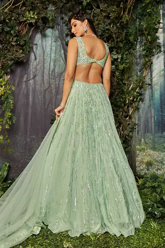 Green Lehenga Set