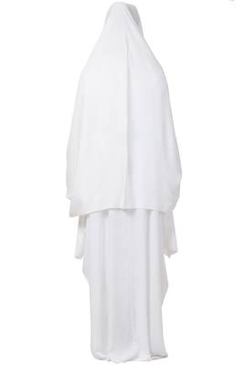 White kaftan and Irani Chadar Combo In Rayon Cotton Fabric 2