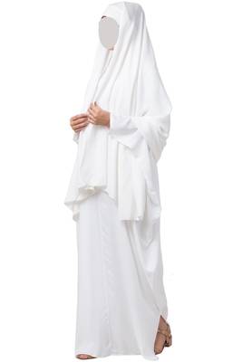 White kaftan and Irani Chadar Combo In Rayon Cotton Fabric 4