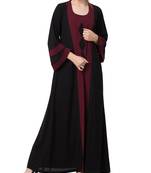 Mushkiya-Modest Dress With Attached Shrug and a Matching Belt-Not An Abaya