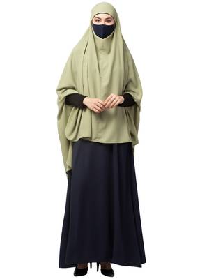 Two Pieces Jilbab Set With Adjustable Mouth Piece. 1