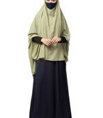 Two Pieces Jilbab Set With Adjustable Mouth Piece.