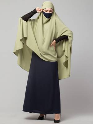 Two Pieces Jilbab Set With Adjustable Mouth Piece. 3