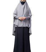 Two Pieces Jilbab Set With Adjustable Mouth Piece.