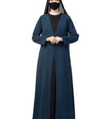 Three Pieces Set- Abaya With Coat & Hijab
