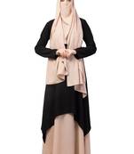 Three Piece Set- Dual Layered Designer Abaya With Hijab & Mouth Piece.