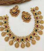 Alyesha Latest Stylish Choker Traditional Necklace Jewellery Set for Women