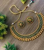 Alyesha Latest Stylish Choker Traditional Necklace Jewellery Set for Women