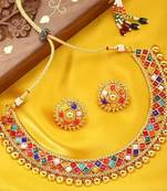 Alyesha Latest Stylish Choker Traditional Necklace Jewellery Set for Women