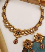 Alyesha Latest Stylish Choker Traditional Necklace Jewellery Set for Women