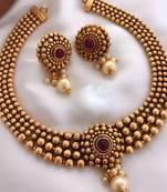 Alyesha Latest Stylish Choker Traditional Necklace Jewellery Set for Women