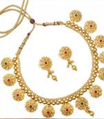 Alyesha Latest Stylish Choker Traditional Necklace Jewellery Set for Women	