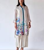 Tofu Cream Bemberg Silk Co-ord Set