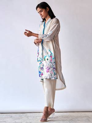 Tofu Cream Bemberg Silk Co-ord Set 2