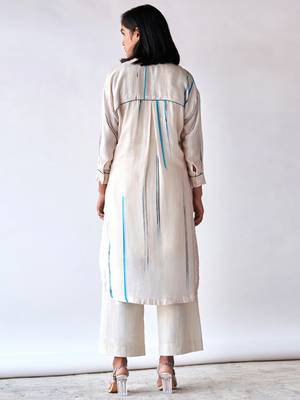 Tofu Cream Bemberg Silk Co-ord Set 3