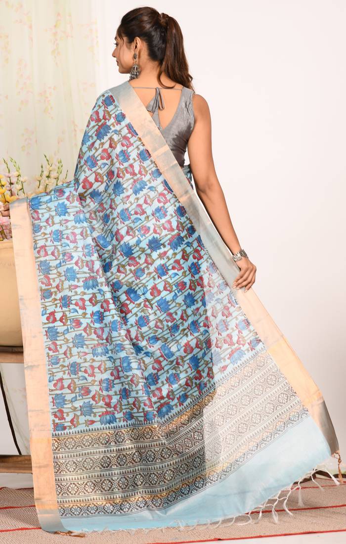 HAND BLOCK PRINT SAREE