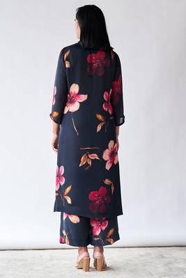 Black bemberg silk co-ord set 4