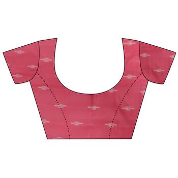 Elora handloom slub embroidered designer saree for women (baby pink) 6