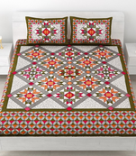 100% cotton multi color printed double bedsheet(90x100 inch)