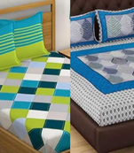 Premium 100% cotton orange color mandala printed double bedsheet(90x100 inch)