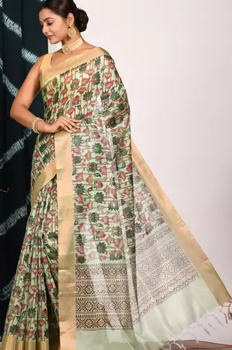 HAND BLOCK PRINT SAREE