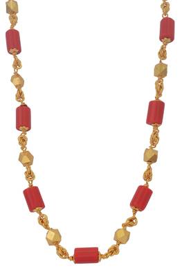  coral necklace one gram gold 30" LONG 4