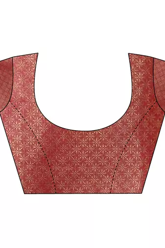 Elora cotton silk ikkat zari designer saree for women (red)