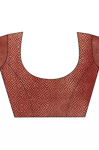 Elora cotton silk ikkat zari designer saree for women (red)