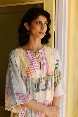 Hand block printed classic kurta with bottom 3