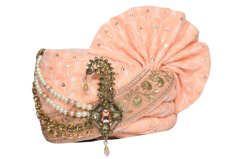 Zaridhar || Premium Collection Velvet  Men Traditional Pagdi/ Turban for Groom with SAFA ( DULHA) II Pack of 1