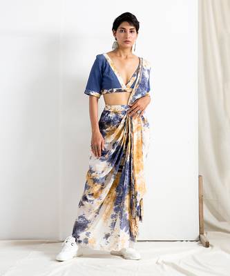 Arcadia Saree Multicolor 1