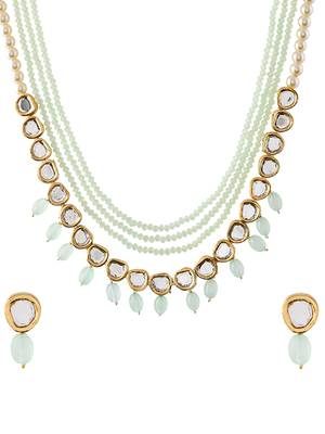 Long layered kundan jewellery set 3