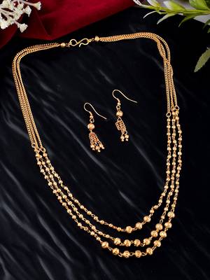 Gold plated filigree jewelry set 1