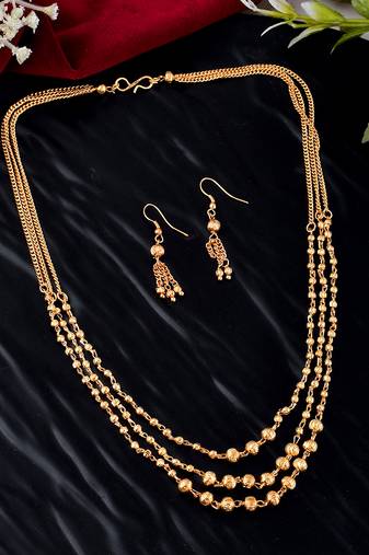 Gold plated filigree jewelry set