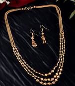 Gold plated filigree jewelry set