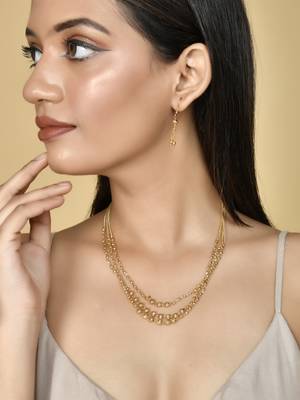 Gold plated filigree jewelry set 2
