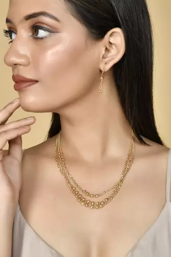 Gold plated filigree jewelry set