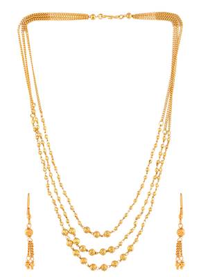 Gold plated filigree jewelry set 3
