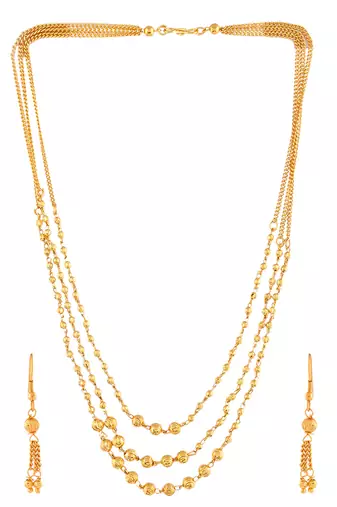 Gold plated filigree jewelry set