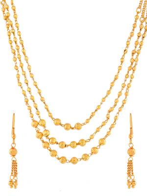Gold plated filigree jewelry set 4