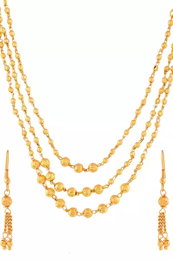 Gold plated filigree jewelry set