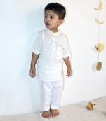 Dobby white kurta