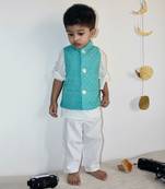 Schiffli nehru jacket