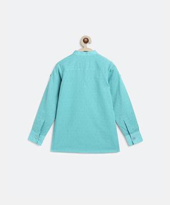 Dobby blue kurta set 4