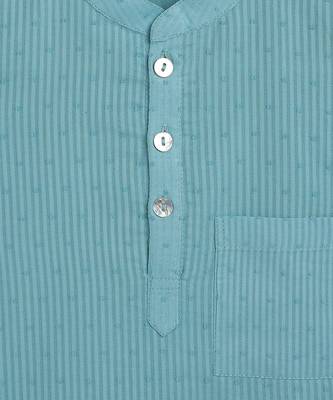 Dobby blue kurta set 5
