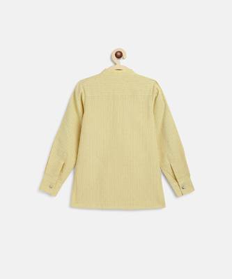 Dobby yellow kurta set 4
