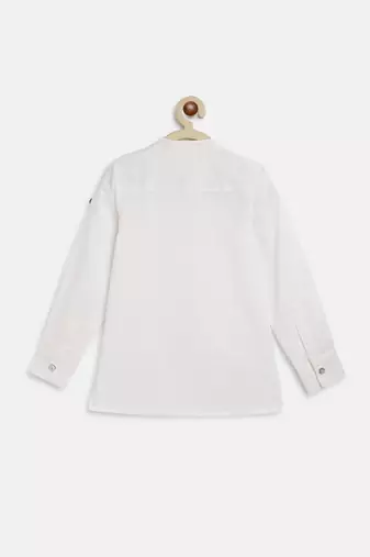 Dobby white kurta set